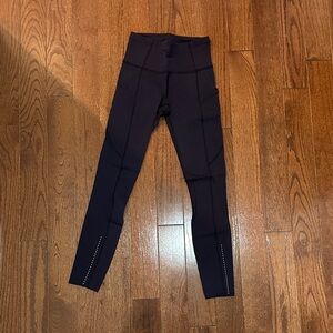 lululemon athletica Fast and Free Reflective leggings dark purple Size 2